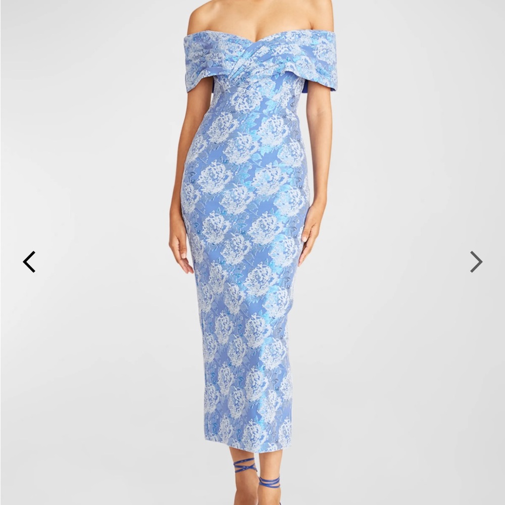 Emmerson Off-Shoulder Floral Jacquard Dress
